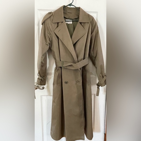 Worthington Jackets & Blazers - Worthington Womens Olive Green ThermoLite Lined Trenchcoat Size 8